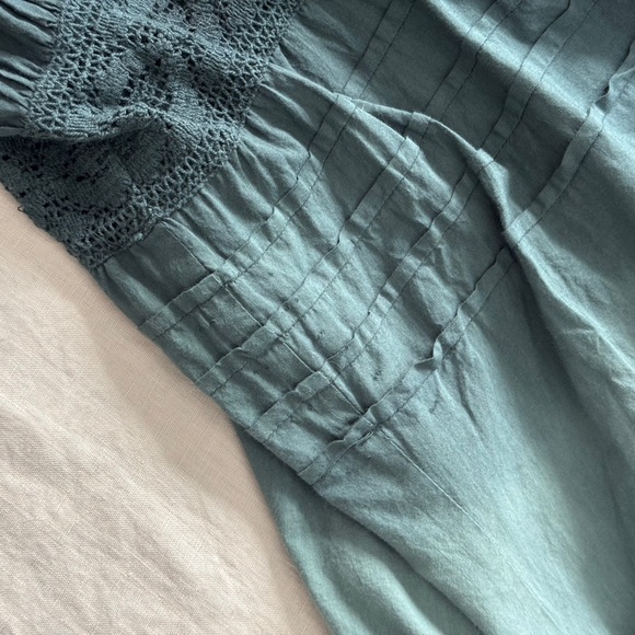 Vintage 100% cotton Ombre Dark Green Maxi Skirt L - Picture 15 of 17